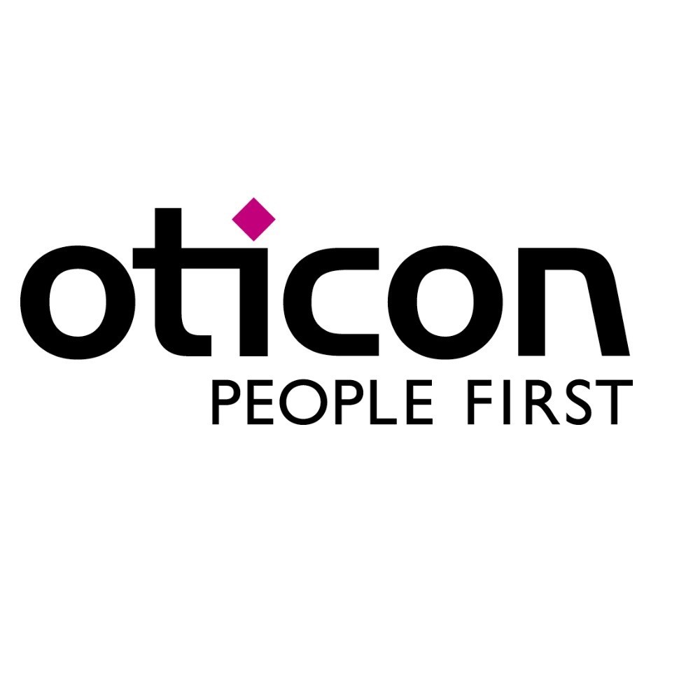 Oticon hearing aids logo – open sound technology and discreet styles