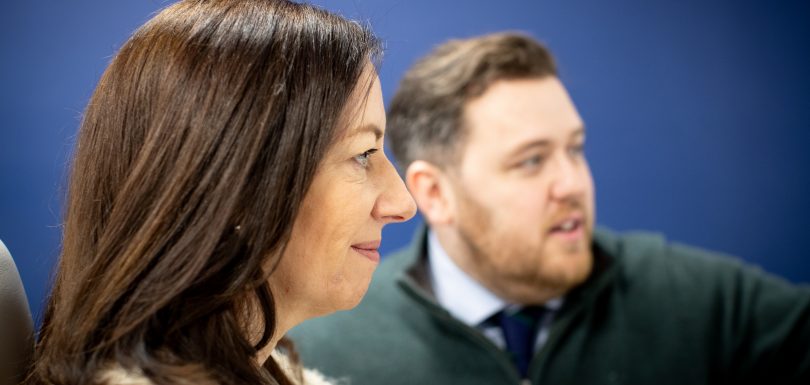 Patient during a professional hearing test consultation at Kensington Hearing London.
